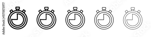Stopwatch icon outline simple illustration isolated