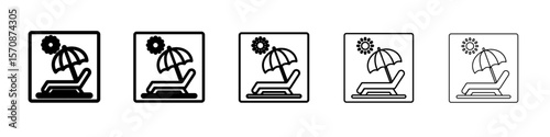 Summer holiday icon outline simple illustration isolated