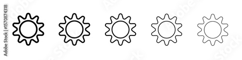 Sun Icon outline simple illustration isolated