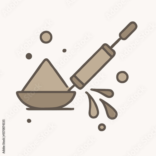Baking Essentials With Rolling Pin And Flour