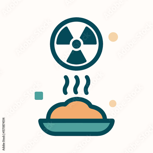 Radioactive Food Hazard Warning Concept