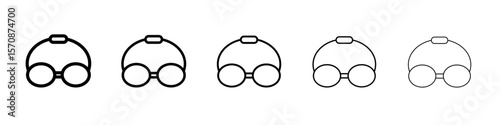Swimming Glasses icon outline simple illustration isolated