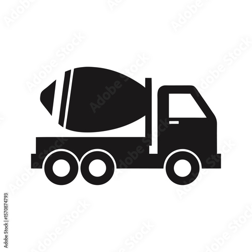 Convertible car silhouette in clean minimalist vector for summer driving and travel art