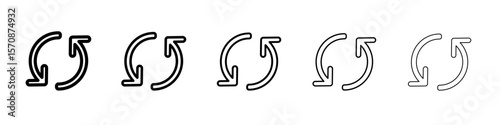 sync icon. outline simple illustration isolated