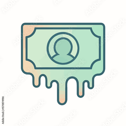 Melting Money Symbol Concept For Inflation Crisis