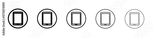 Tablet icon outline simple illustration isolated