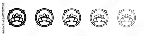 Target audience icon outline simple illustration isolated