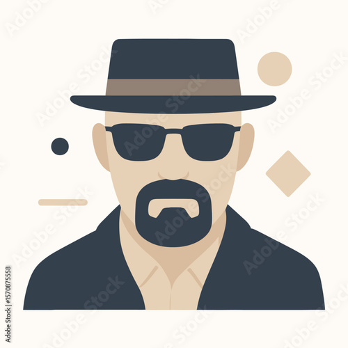 Minimalist Male Portrait With Fedora Hat