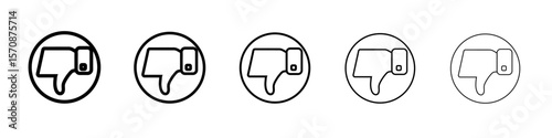thumb down icon outline simple illustration isolated