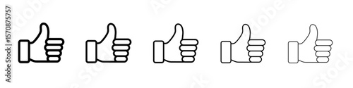 Thumbs Up icon outline simple illustration isolated