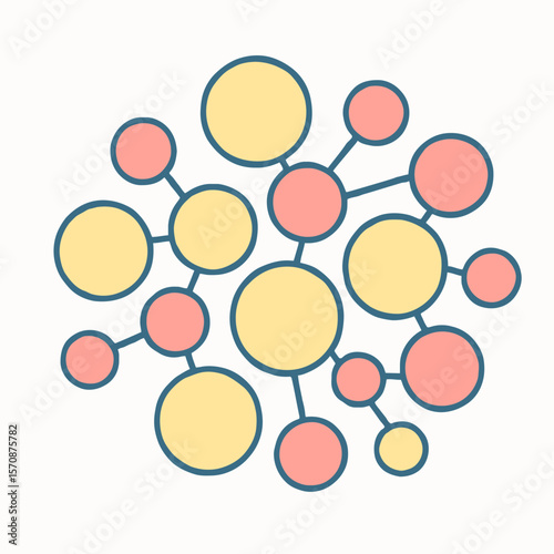 Connected Circles Network Concept Diagram