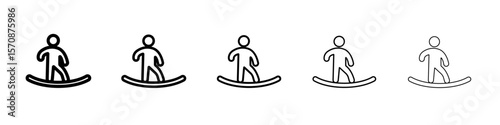 Tightrope walker icon outline simple illustration isolated