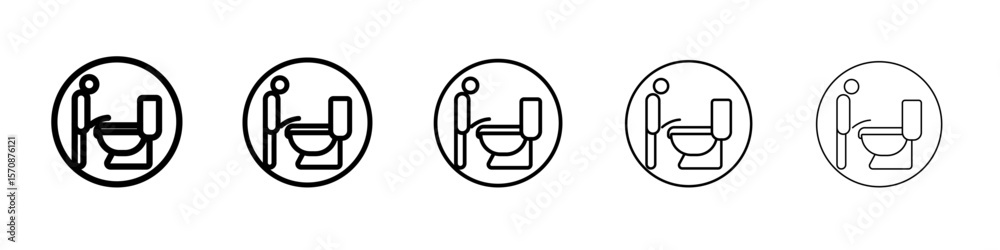 Toilet urinate icon outline simple illustration isolated Toilet urinate icon outline simple illustration isolated