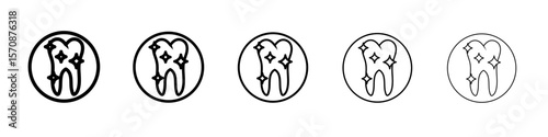 tooth cleaning icon outline simple illustration isolated