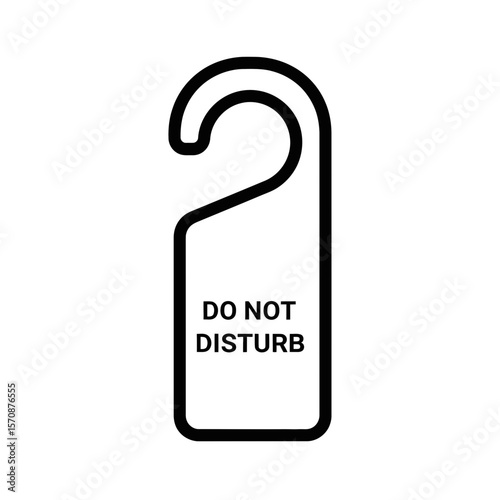 Vector icon of a "Do Not Disturb" door sign  