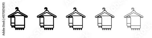 towel icon outline simple illustration isolated