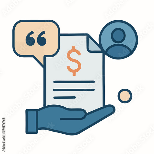 Hand Holding Financial Document With Dollar Sign