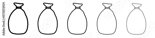 Trash bag icon outline simple illustration isolated