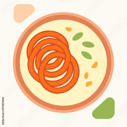 Traditional Indian Jalebi With Garnish