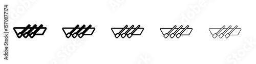 trireme icon outline simple illustration isolated