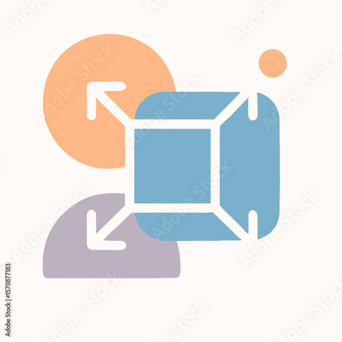 Abstract Growth And Expansion Concept In Pastel Colors