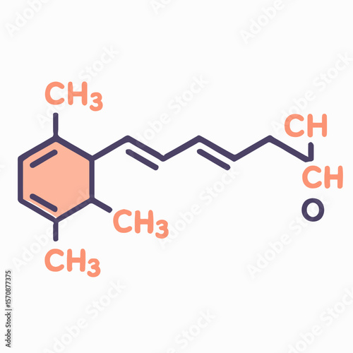 Aromatic Organic Compound Molecular Structure Diagram