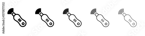 Ultrasonic face skin scrubber icon outline simple illustration isolated