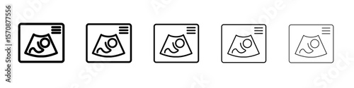 Ultrasonography icon outline simple illustration isolated