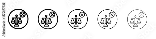 Unfair icon outline simple illustration isolated