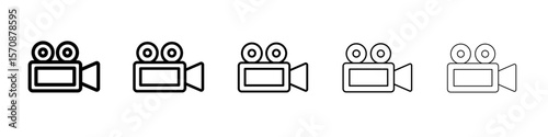 Video Camera Icon outline simple illustration isolated