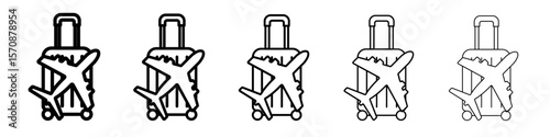 voyage icon outline simple illustration isolated