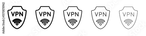 VPN icon outline simple illustration isolated