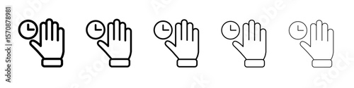 Wait icon outline simple illustration isolated