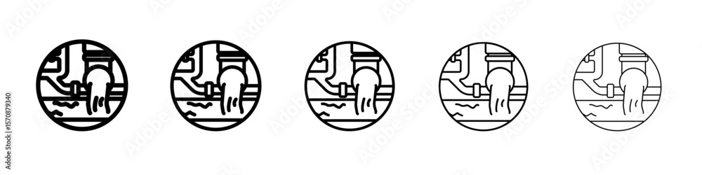 Water supply drain icon outline simple illustration isolated Water supply drain icon outline simple illustration isolated