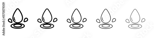 Water icon. outline simple illustration isolated