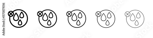 Water not clear icon outline simple illustration isolated