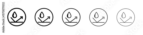 Water repellent surface icon outline simple illustration isolated