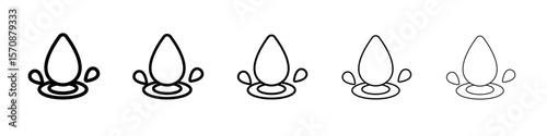 Water icon outline simple illustration isolated