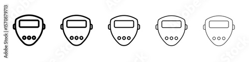welding shield cover icon outline simple illustration isolated