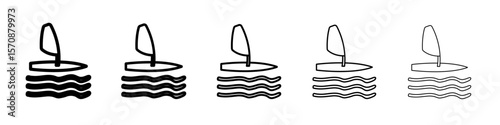 Windsurfing icon outline simple illustration isolated