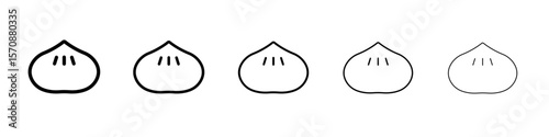 wonton icon outline simple illustration isolated