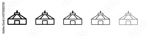 Yurt Icon outline simple illustration isolated
