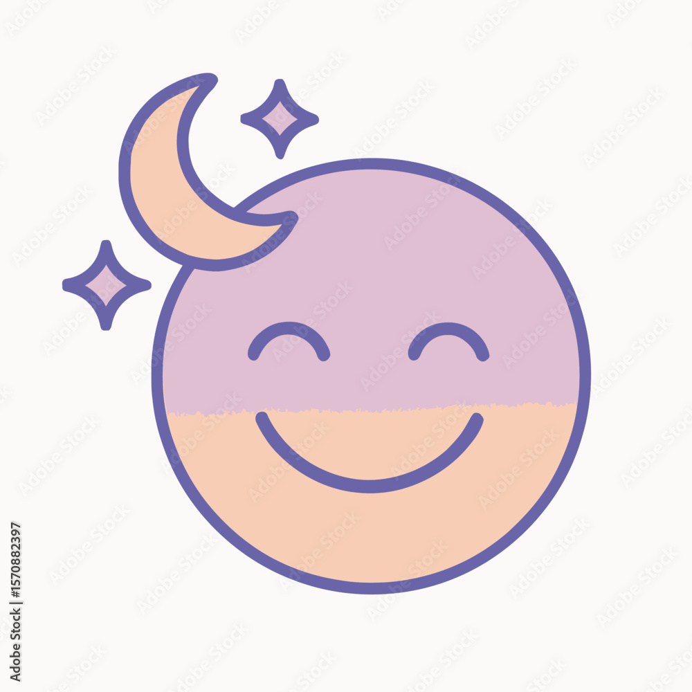 Smiling Face With Moon And Stars Emoji Smiling Face With Moon And Stars Emoji