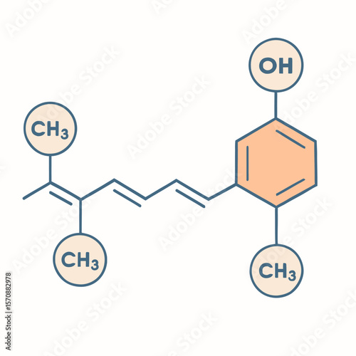 Chemical Structure Of Thc Molecule On White