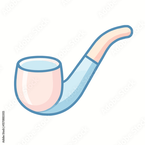Classic Smoking Pipe With Curved Stem
