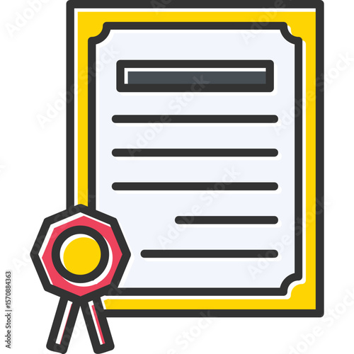 Diploma Vector Icon Design