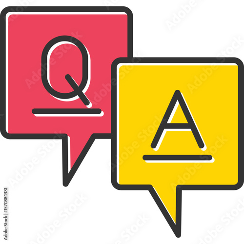 Question And Answer Vector Icon Design