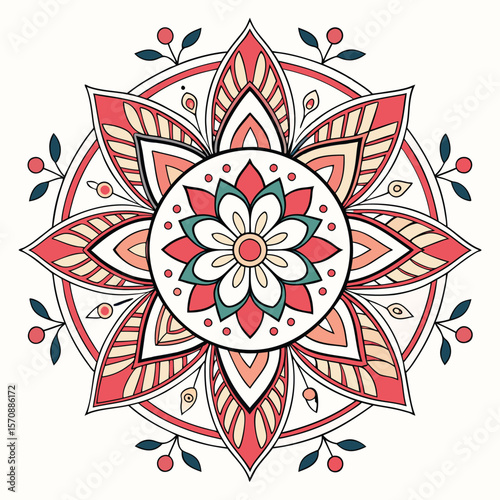 vector colorful mandala design template 