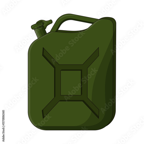 Vector illustration of petrol canister. Gas can template design isolated transparent background. EPS 10