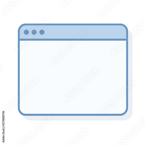 Minimalist Blank Web Browser Window Template